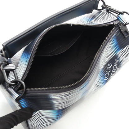 ソフト ポロションPM ダミエラッシュ ハンドバッグ レザー ブルー ブラック 2WAY ルイヴィトン バッグ LOUIS VUITTON