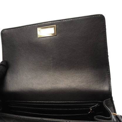 2.55 マトラッセ ショルダーバッグ ラムスキン ブラック ゴールド金具 シャネル バッグ CHANEL