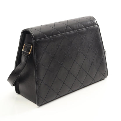 2.55 マトラッセ ショルダーバッグ ラムスキン ブラック ゴールド金具 シャネル バッグ CHANEL