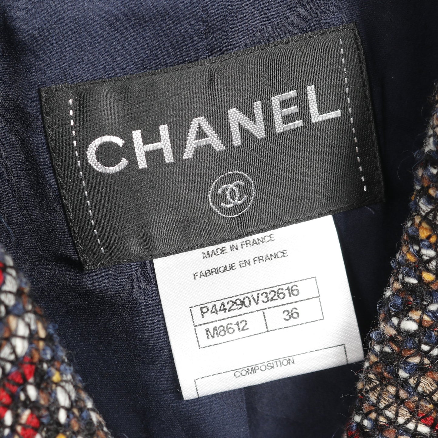 ココマークボタン ツイード コート ウール ナイロン アルパカ マルチカラー シャネル アウター CHANEL
