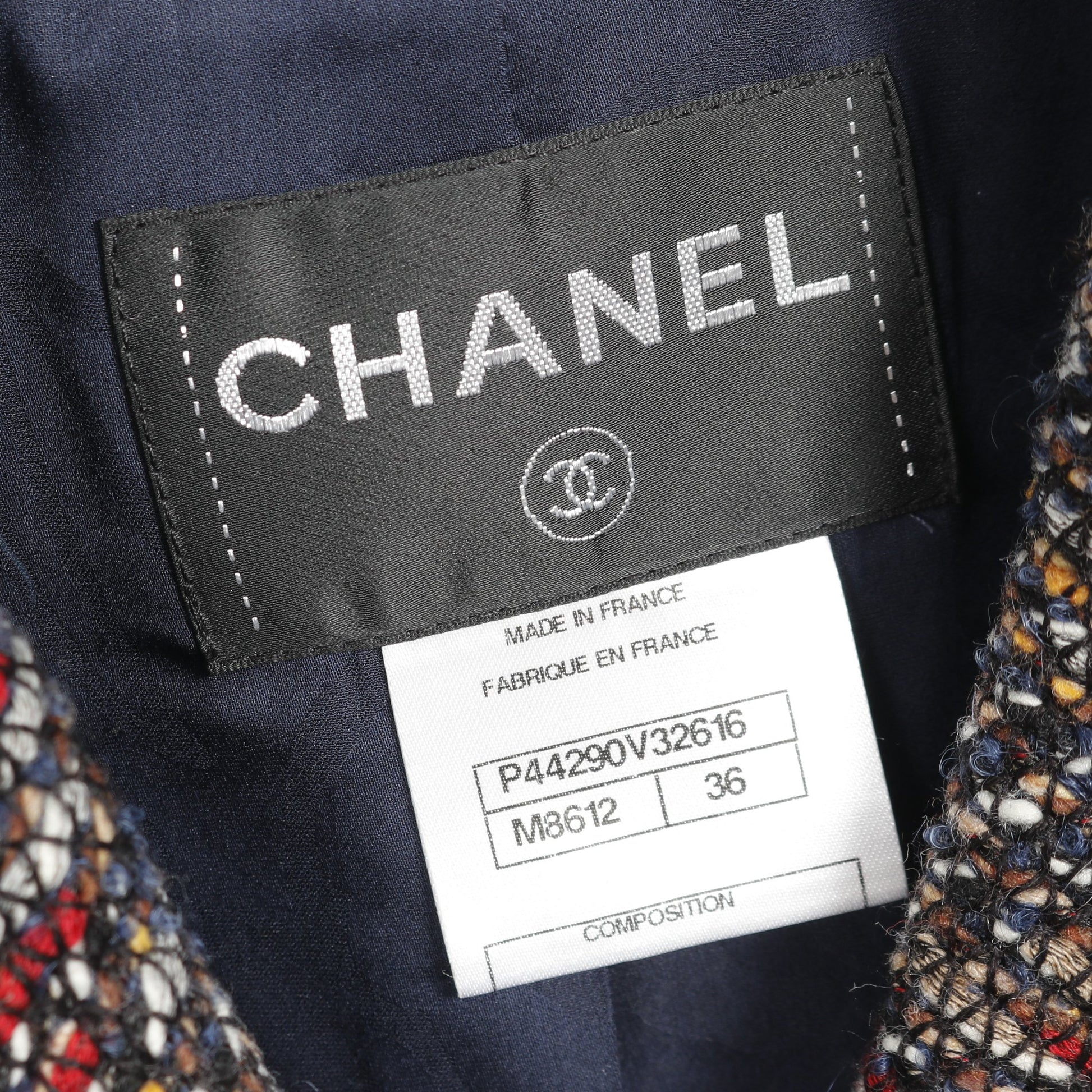 ココマークボタン ツイード コート ウール ナイロン アルパカ マルチカラー シャネル アウター CHANEL