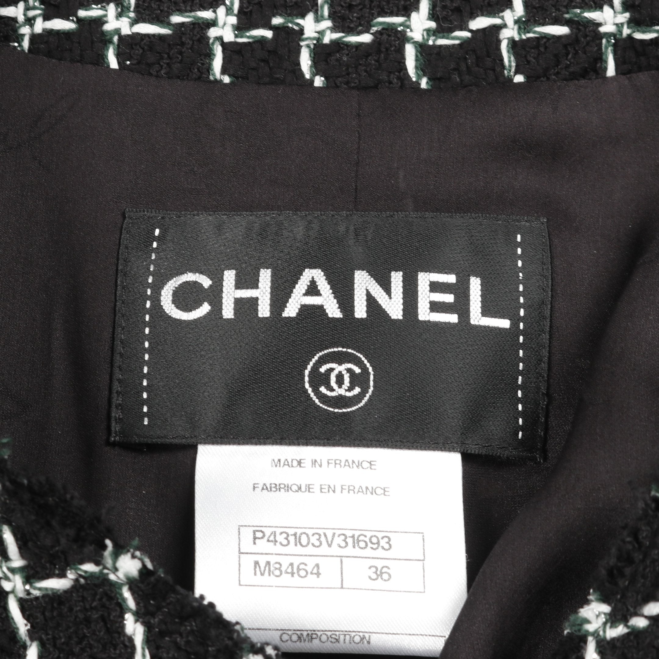 グリポアボタン ツイード ノーカラージャケット 五分袖 コットン