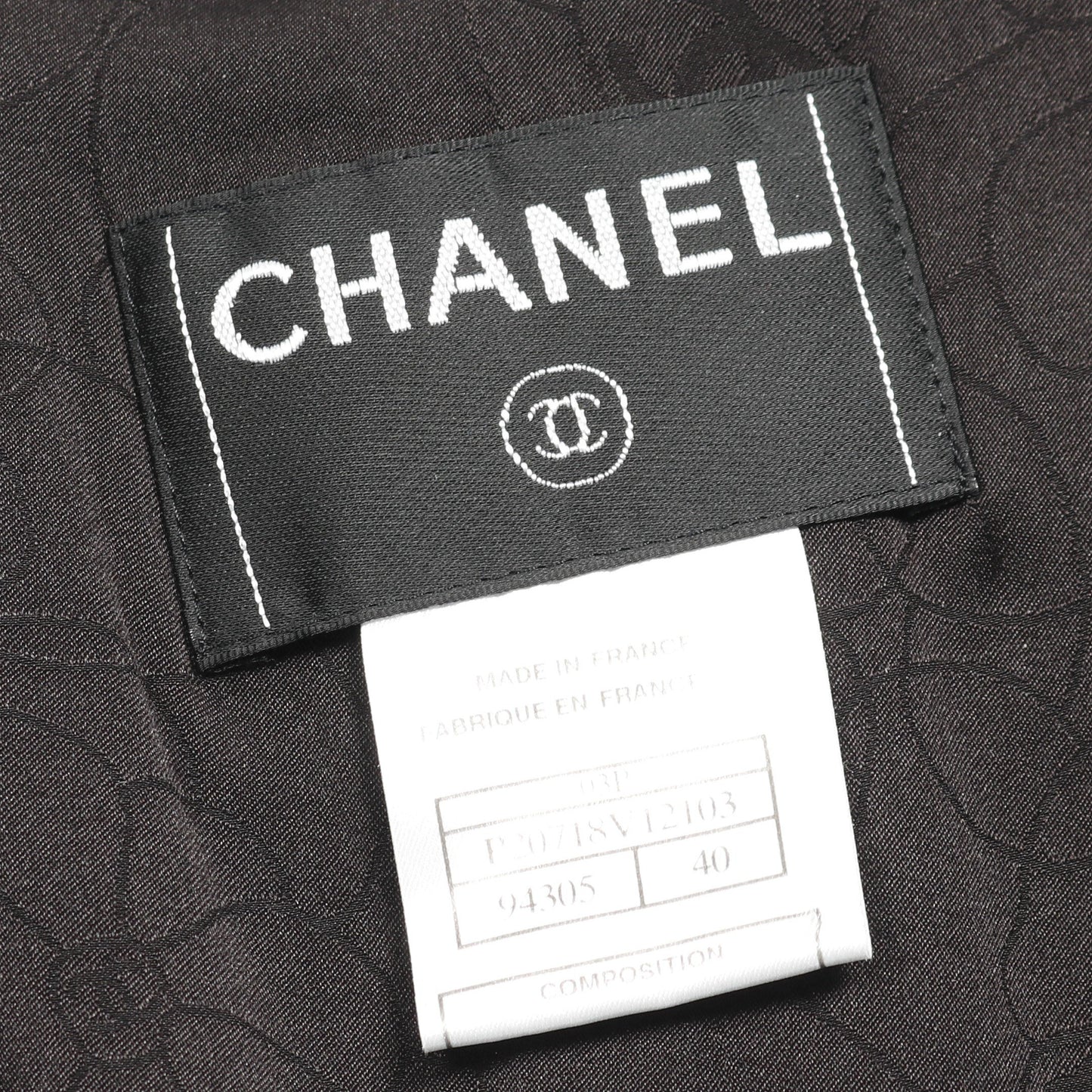 ツイード ジャケット ナイロン ウール ブラック 03P シャネル アウター CHANEL
