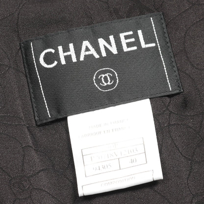 ツイード ジャケット ナイロン ウール ブラック 03P シャネル アウター CHANEL