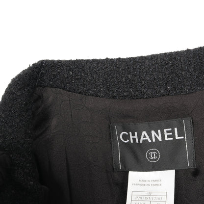 ツイード ジャケット ナイロン ウール ブラック 03P シャネル アウター CHANEL