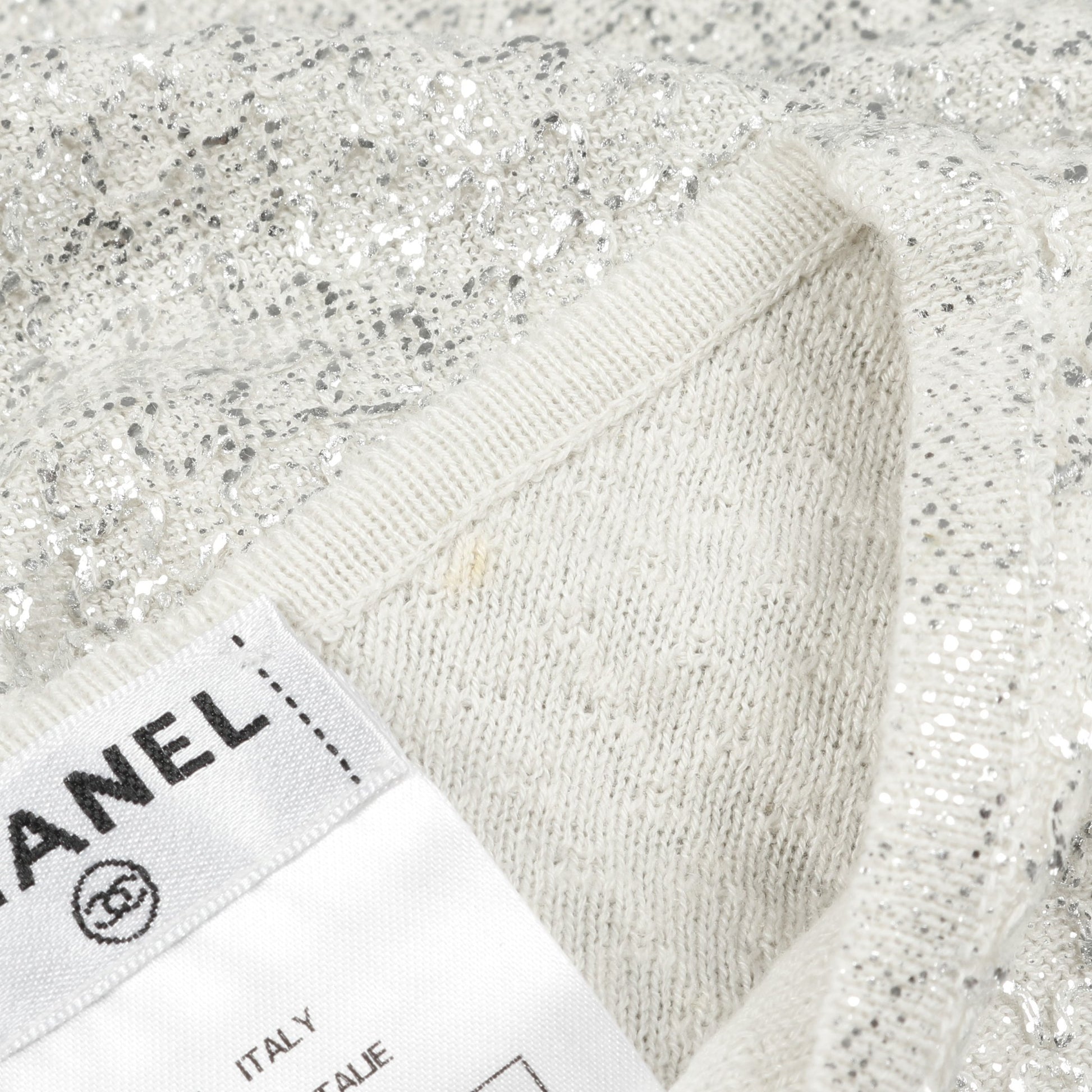 タンクトップ ニット ノースリーブ コットン リネン ライトグレー  