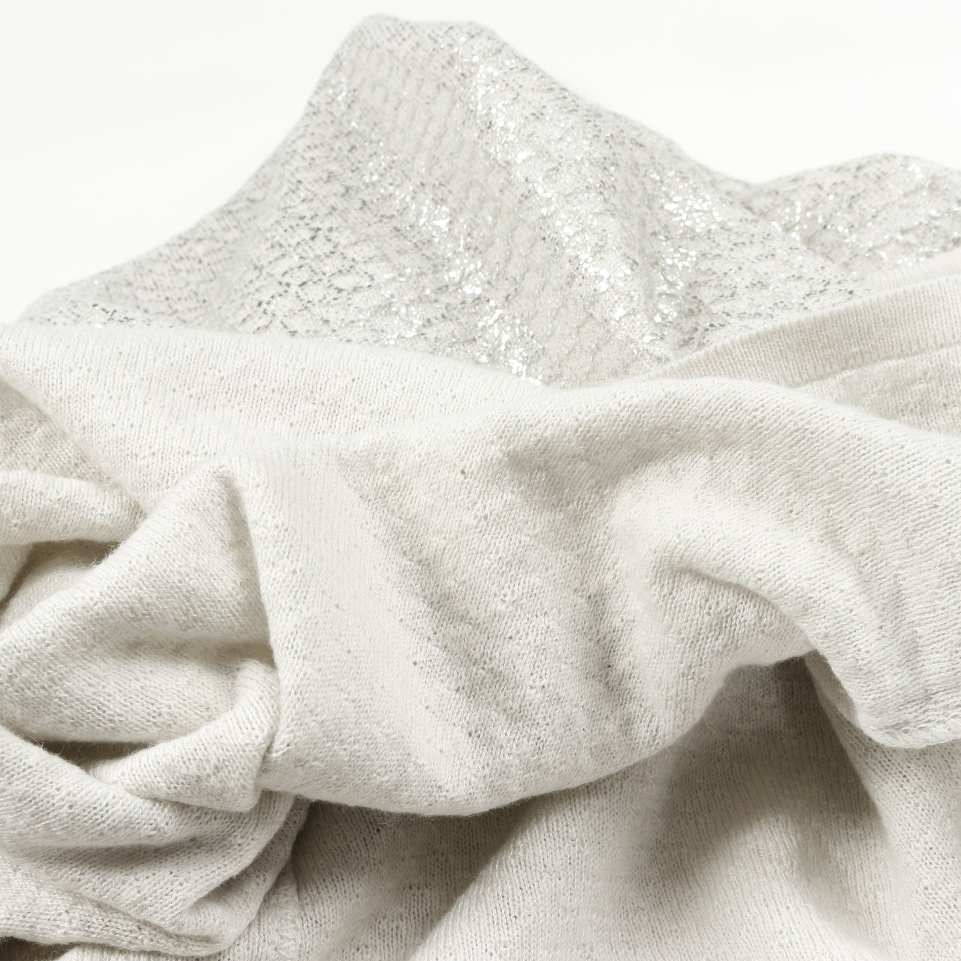 タンクトップ ニット ノースリーブ コットン リネン ライトグレー  