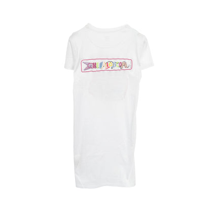 CHEVALO SCOPE Tシャツ ワンピース 刺繍 コットン ホワイト マルチカラー エルメス ワンピース HERMES