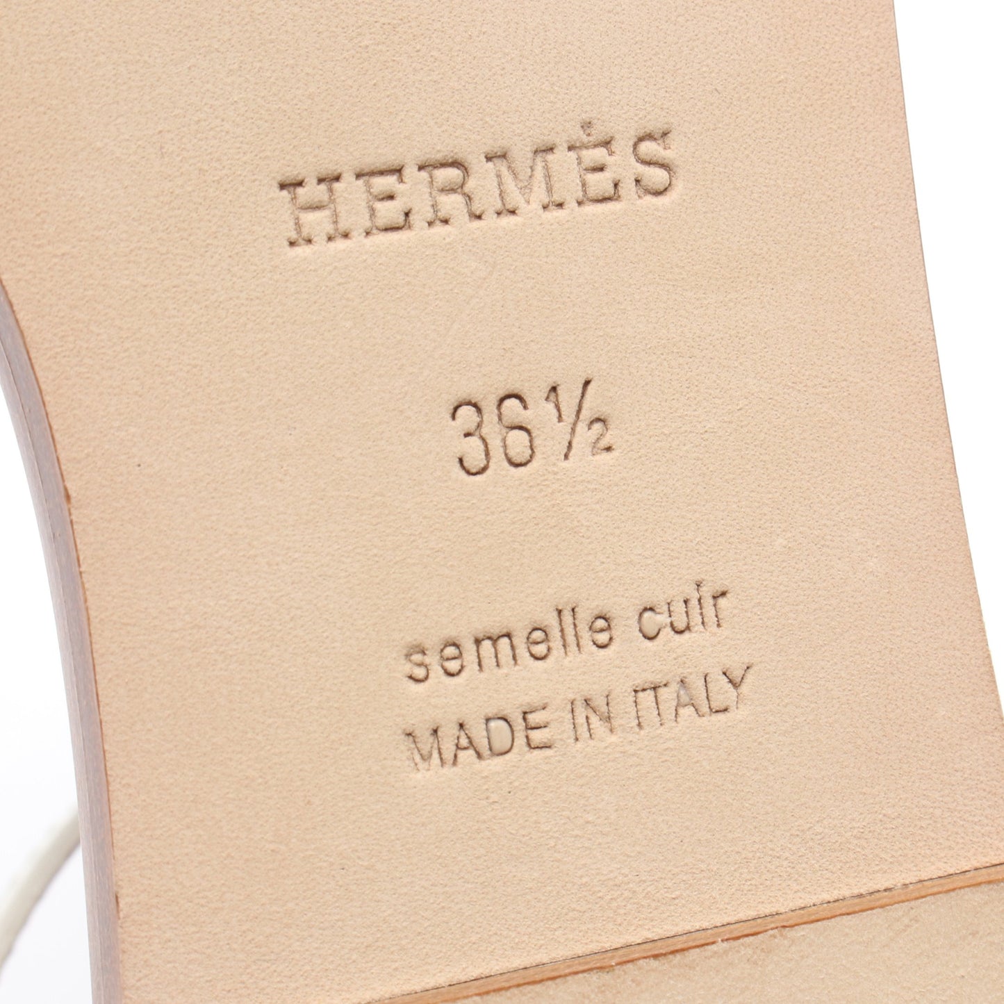 サントリーニ サンダル レザー ホワイト エルメス シューズ HERMES