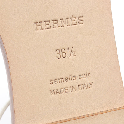 サントリーニ サンダル レザー ホワイト エルメス シューズ HERMES