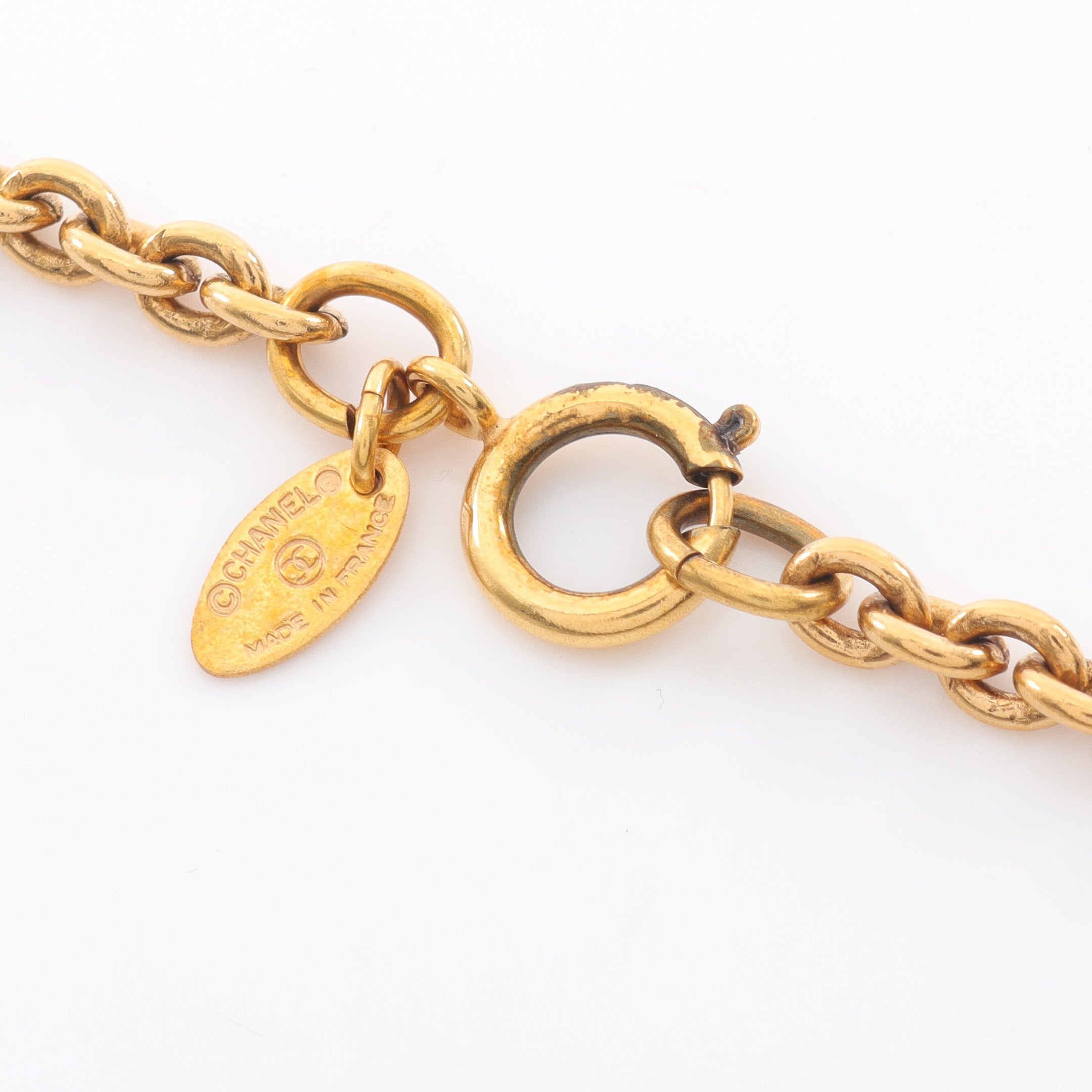 ココマーク ネックレス GP フェイクパール ゴールド ブラック