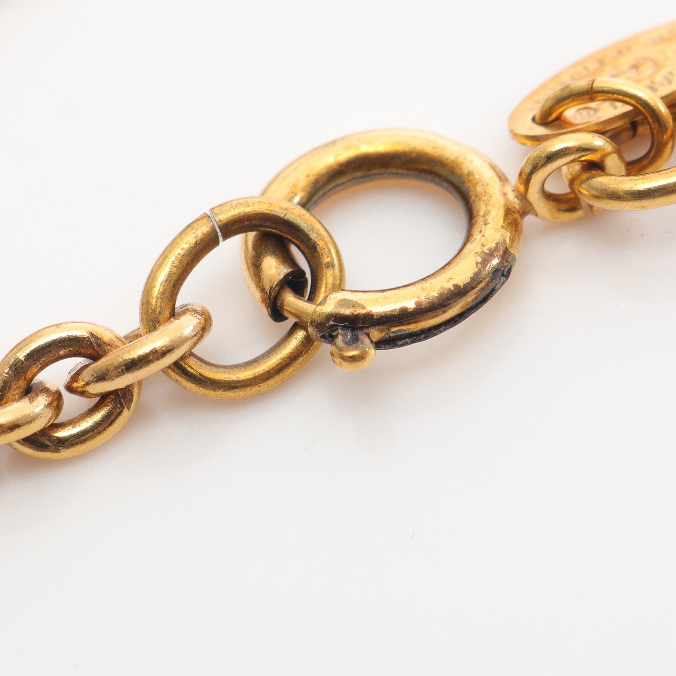 ココマーク ネックレス GP フェイクパール ゴールド ブラック