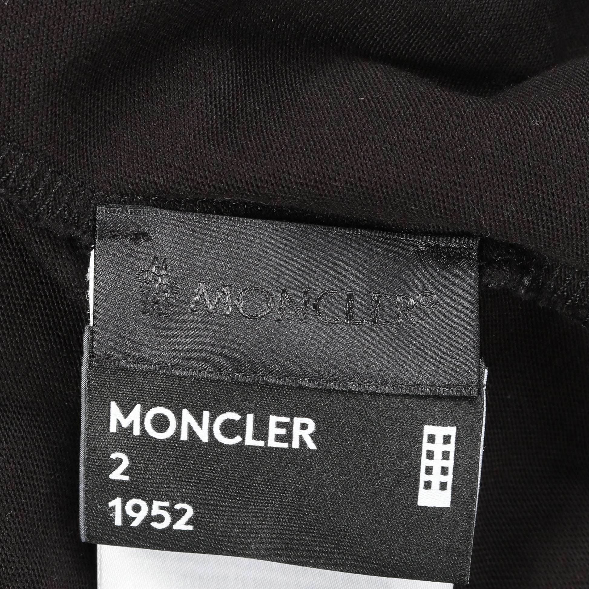 GENIUS 2 MONCLER 1952 Tシャツ クルーネック バックロゴ コットン ブラック モンクレール トップス MONCLER