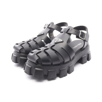 モノリス サンダル サンダル ラバー ブラック プラダ シューズ PRADA