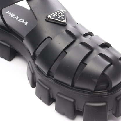 モノリス サンダル サンダル ラバー ブラック プラダ シューズ PRADA