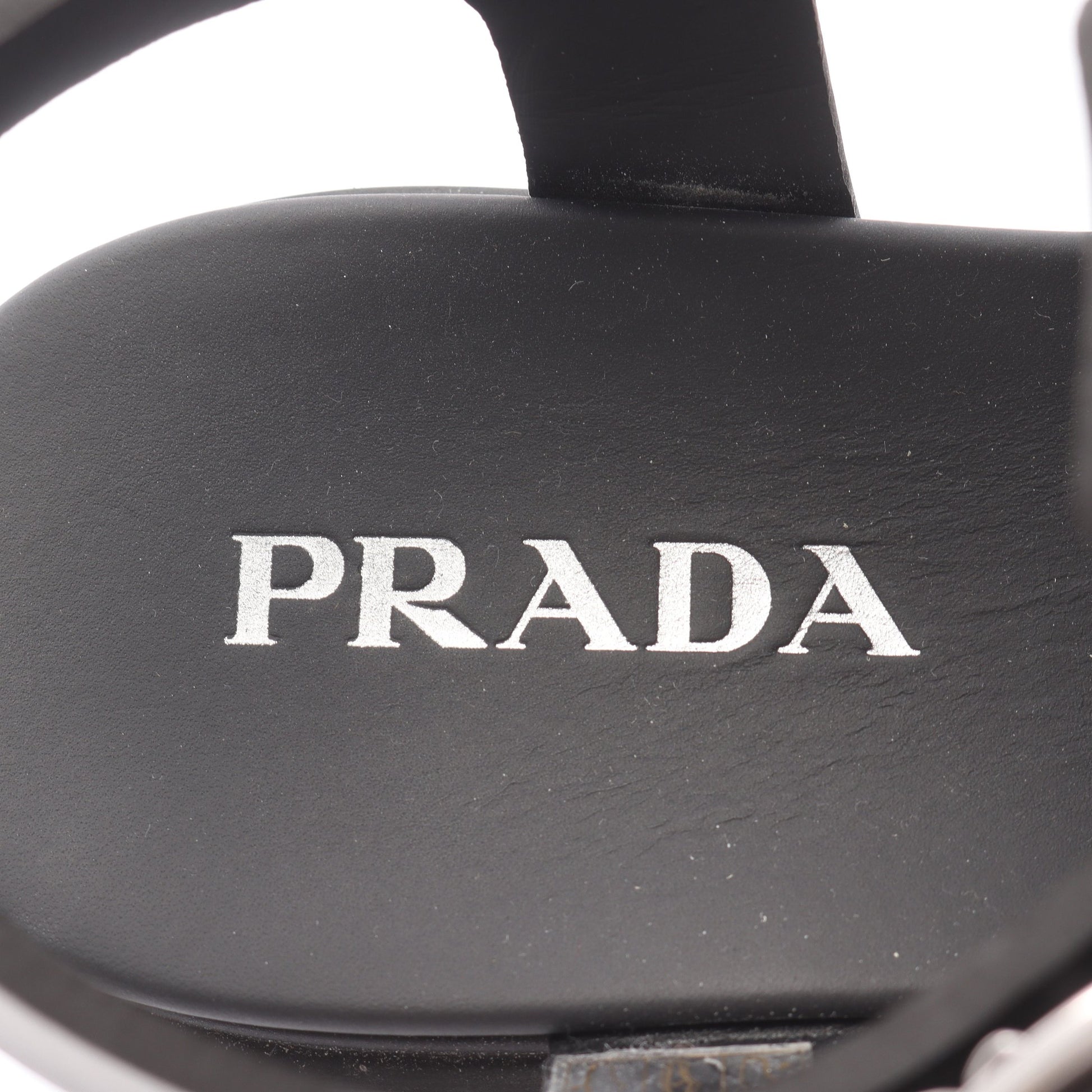 モノリス サンダル サンダル ラバー ブラック プラダ シューズ PRADA