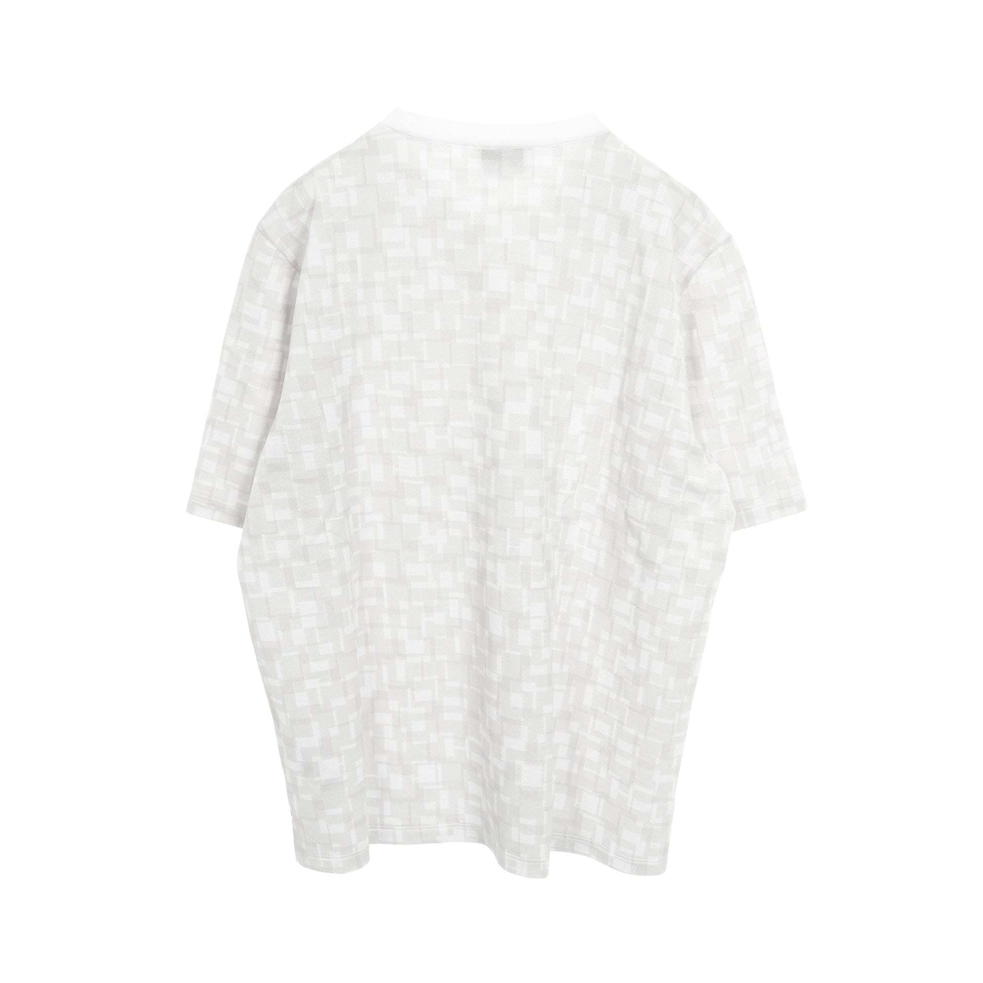 Calques en H Tシャツ クルーネック コットン ライトグレー ホワイト エルメス トップス HERMES