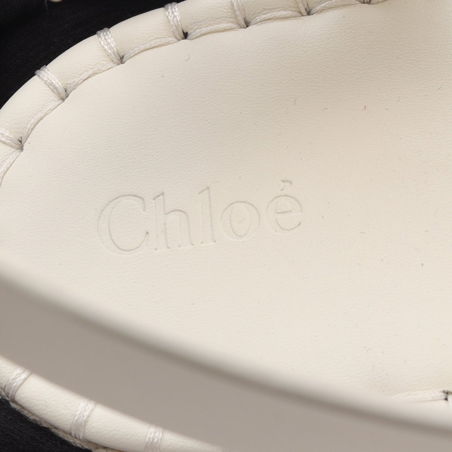 NAMA ウェッジサンダル サンダル レザー オフホワイト クロエ シューズ Chloe
