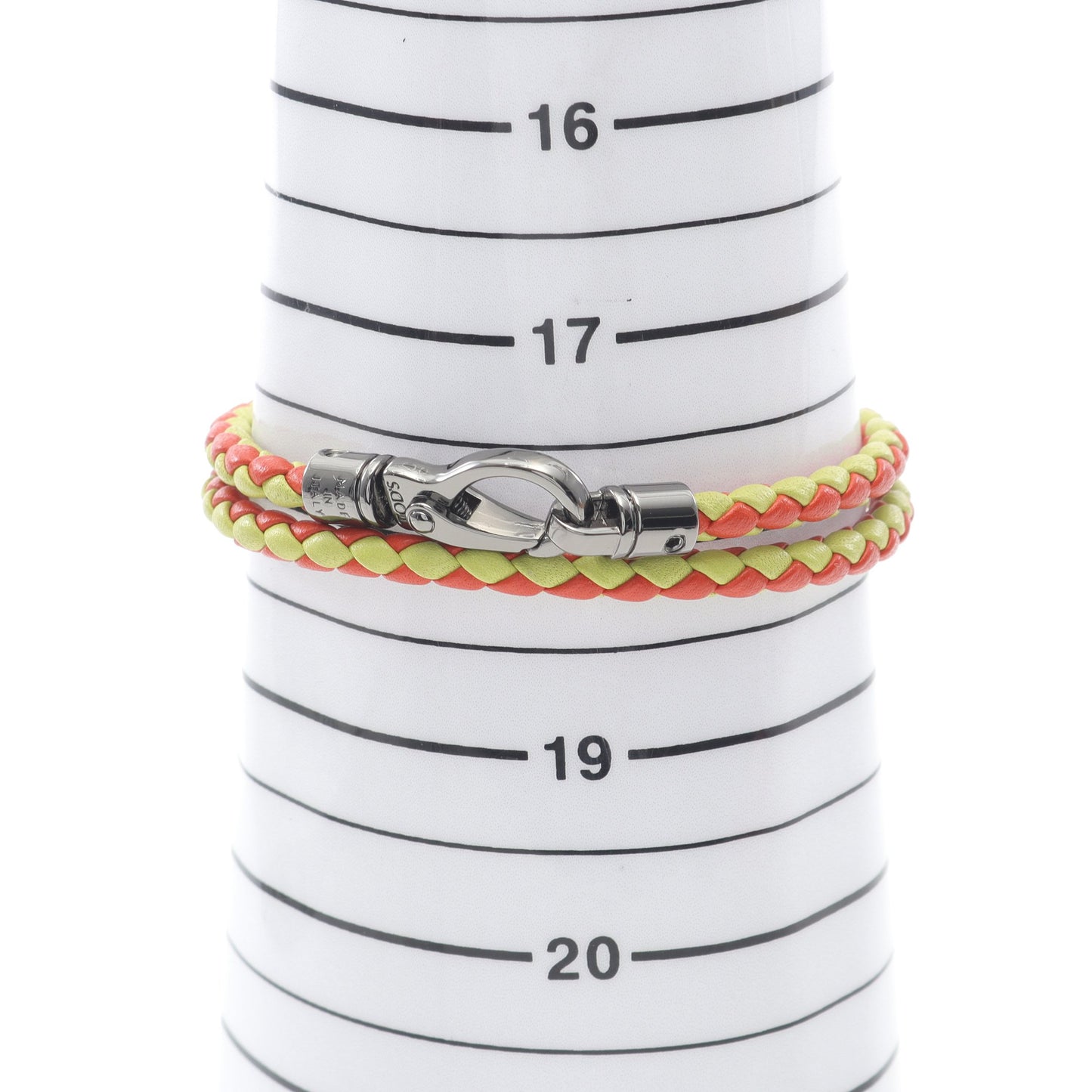 ブレスレット レザー シルバー イエローグリーン オレンジレッド 2連 トッズ アクセサリー TOD'S