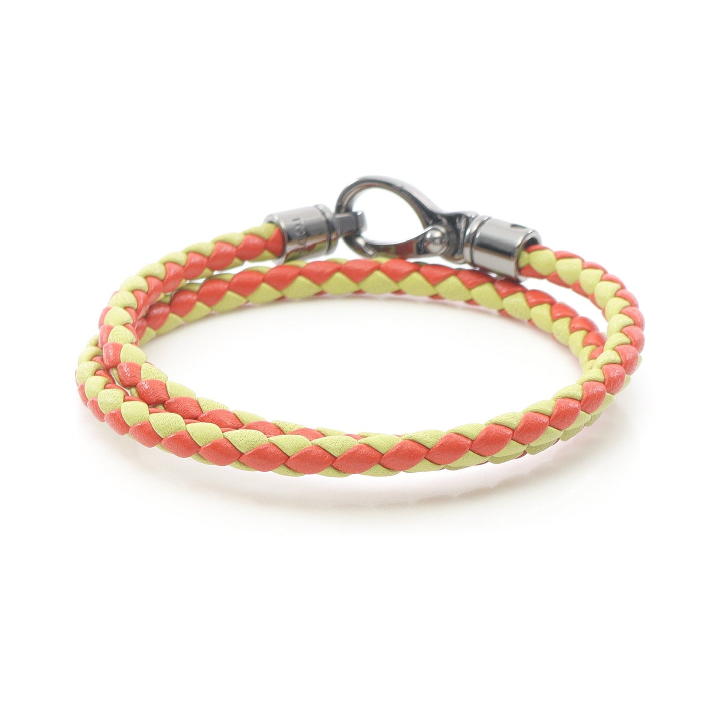 ブレスレット レザー シルバー イエローグリーン オレンジレッド 2連 トッズ アクセサリー TOD'S