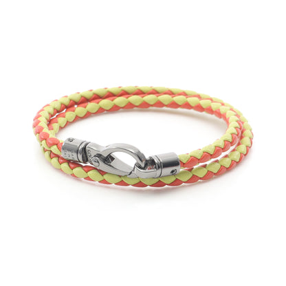 ブレスレット レザー シルバー イエローグリーン オレンジレッド 2連 トッズ アクセサリー TOD'S