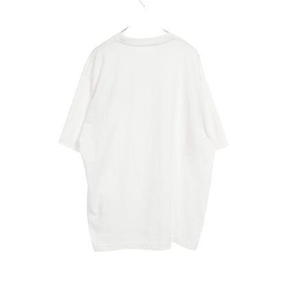 Tシャツ クルーネック 半袖 ロゴ刺繍 コットン ホワイト エンノイ トップス ENNOY