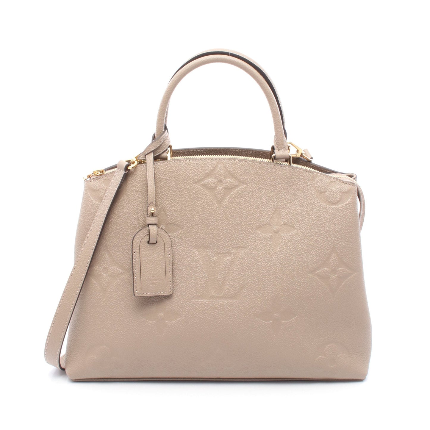 グラン パレMM モノグラムアンプラント トゥルトレール ハンドバッグ レザー グレーベージュ 2WAY ルイヴィトン バッグ LOUIS VUITTON