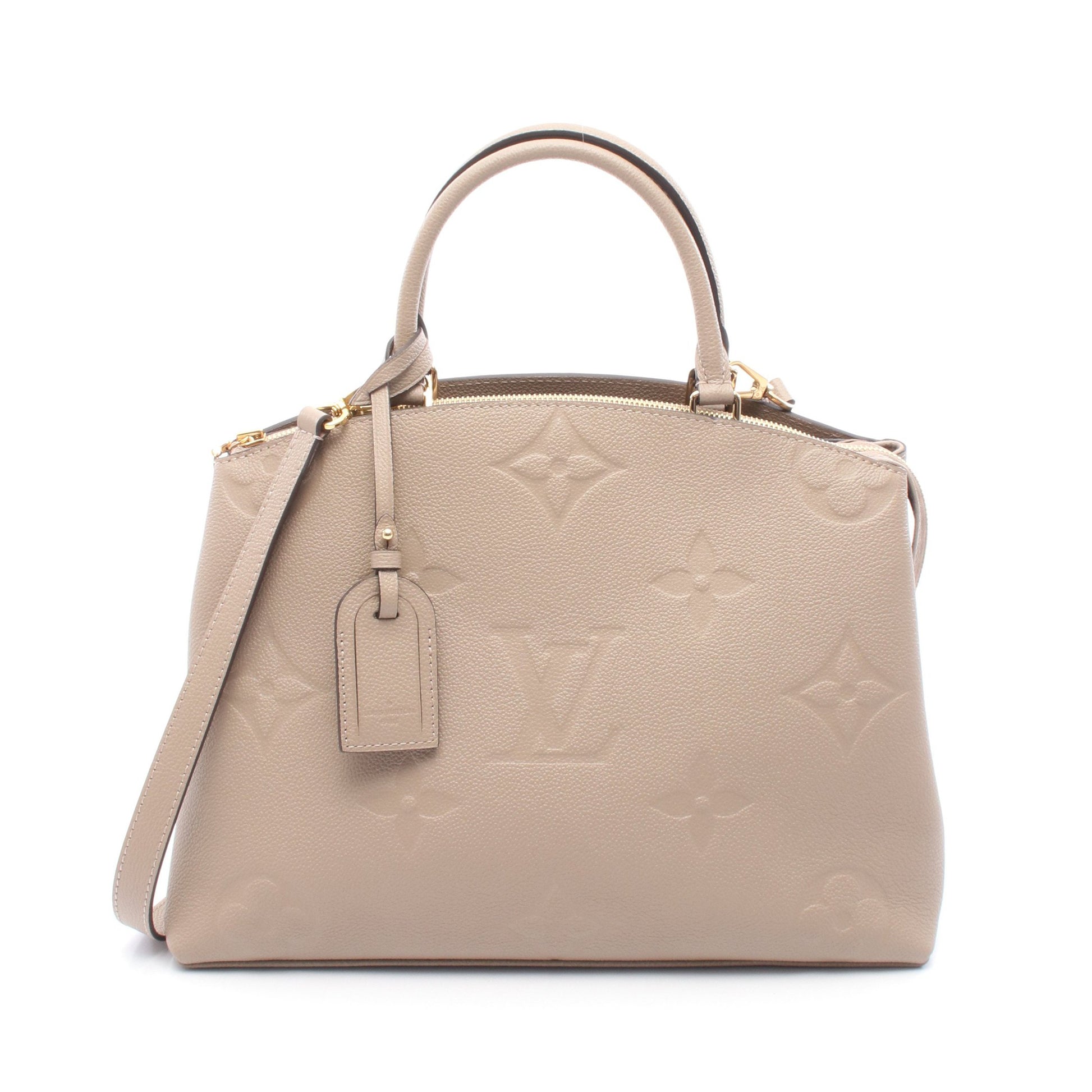 グラン パレMM モノグラムアンプラント トゥルトレール ハンドバッグ レザー グレーベージュ 2WAY ルイヴィトン バッグ LOUIS VUITTON