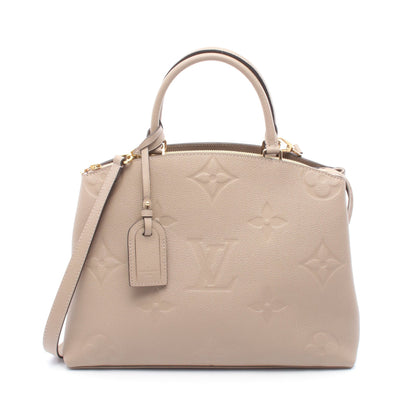 グラン パレMM モノグラムアンプラント トゥルトレール ハンドバッグ レザー グレーベージュ 2WAY ルイヴィトン バッグ LOUIS VUITTON
