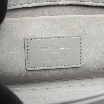 LADY D-JOY ミディアム ダイヤモンドカナージュ ハンドバッグ レザー グレー 2WAY クリスチャンディオール バッグ Christian Dior