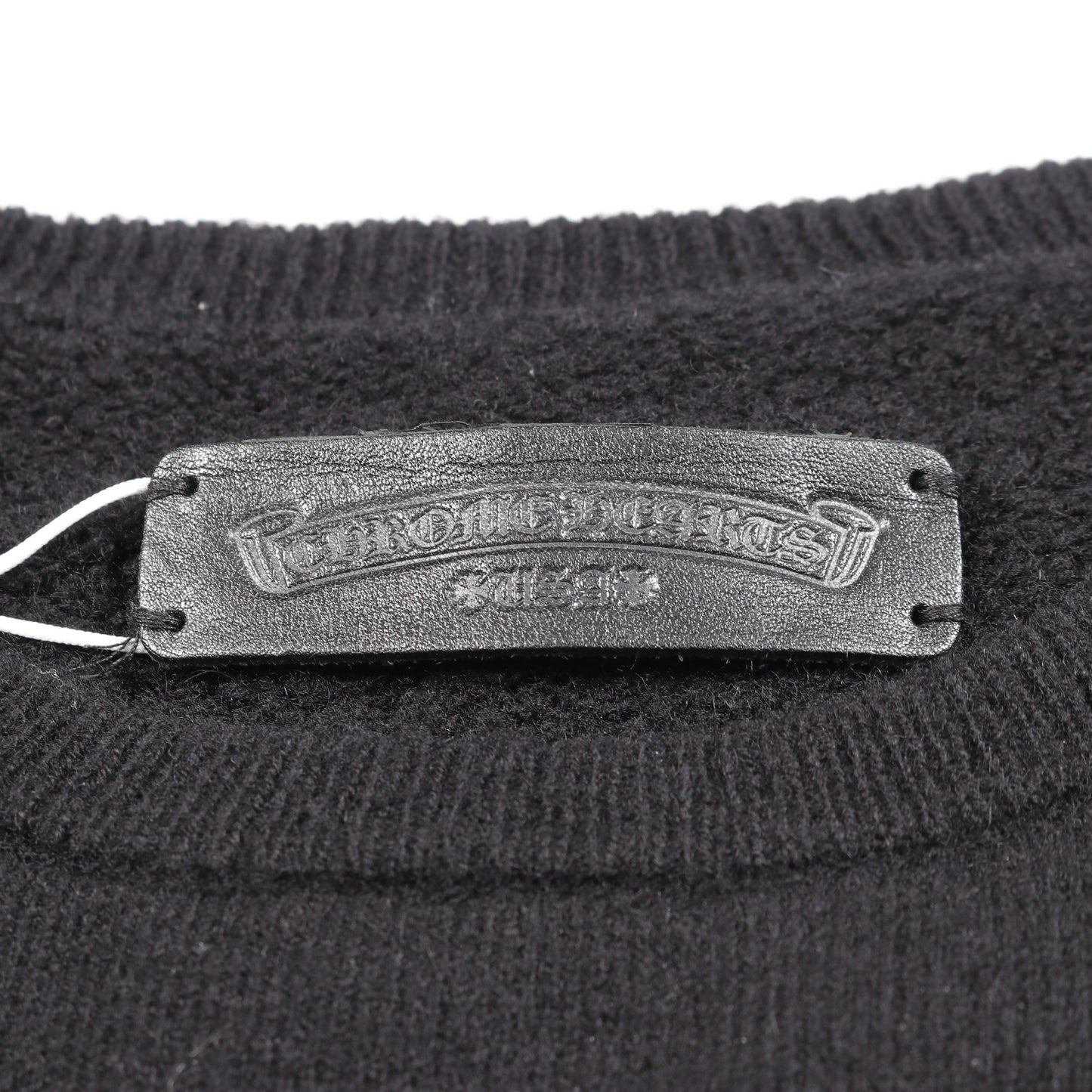 ニット クルーネック アームロゴ 刺繍 カシミヤ ブラック クロムハーツ トップス Chrome Hearts
