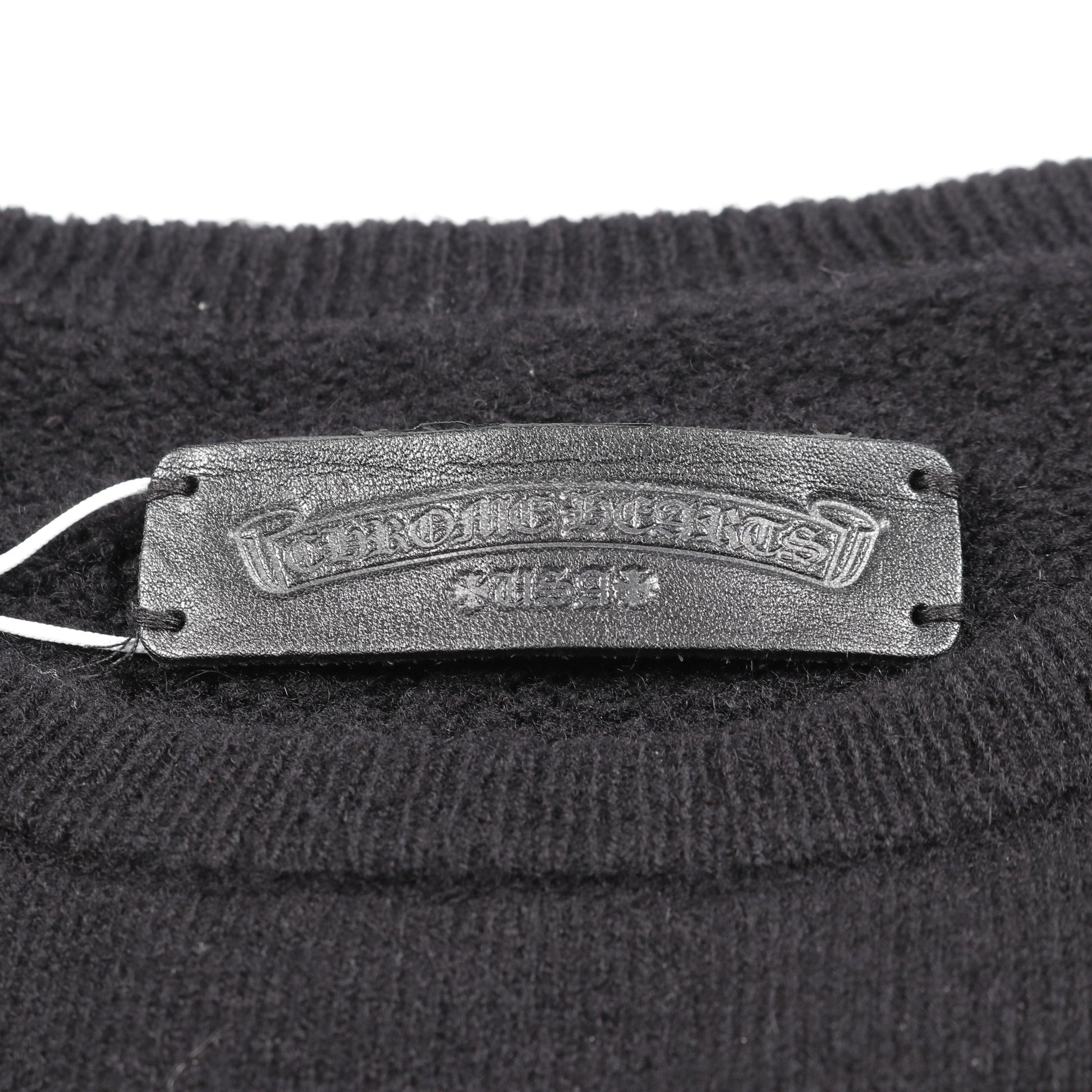 ニット クルーネック アームロゴ 刺繍 カシミヤ ブラック クロムハーツ トップス Chrome Hearts