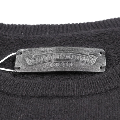 ニット クルーネック アームロゴ 刺繍 カシミヤ ブラック クロムハーツ トップス Chrome Hearts