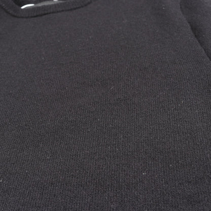 ニット クルーネック アームロゴ 刺繍 カシミヤ ブラック クロムハーツ トップス Chrome Hearts