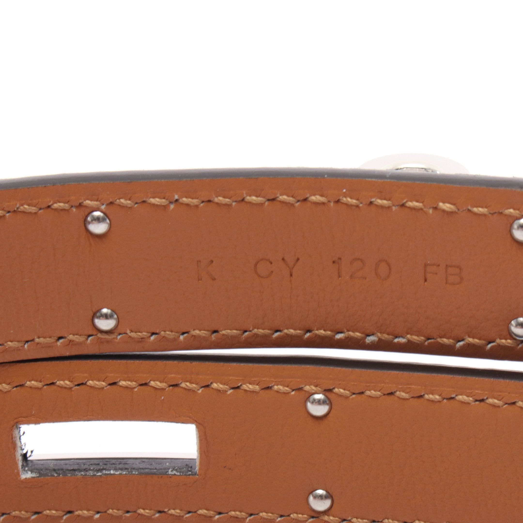 ケリー ベルト ヴォーエプソン ブラック シルバー シルバー金具 K刻印