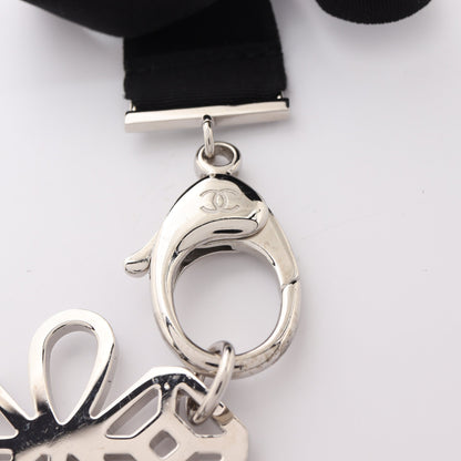 ココマーク ネックレス ラインストーン シルバー クリア ブラック B17S シャネル アクセサリー CHANEL