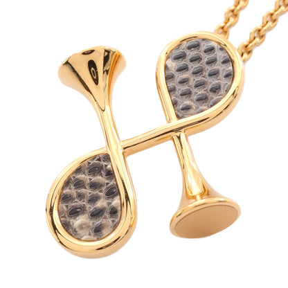 コルH ネックレス GP リザード ゴールド エルメス アクセサリー HERMES