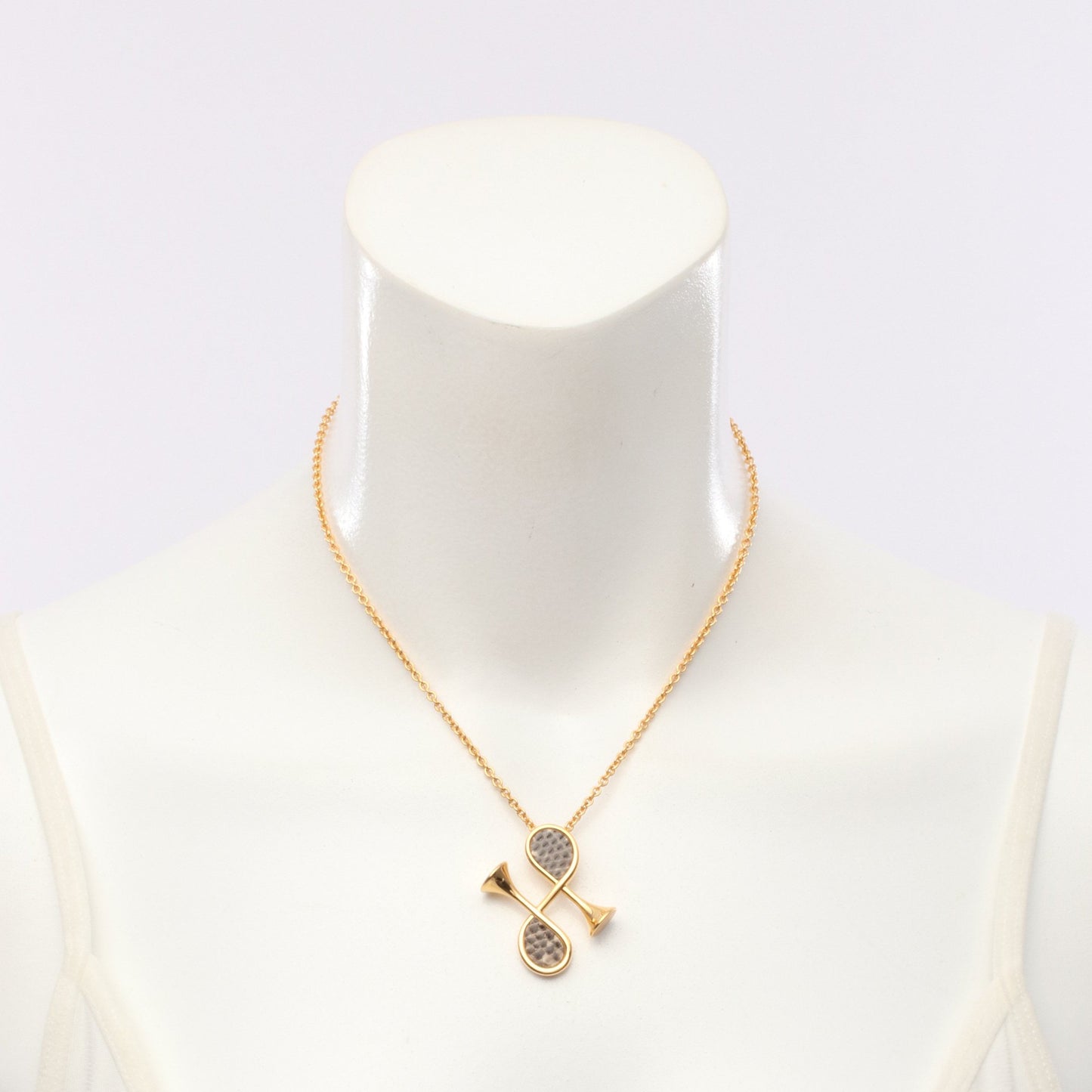 コルH ネックレス GP リザード ゴールド エルメス アクセサリー HERMES