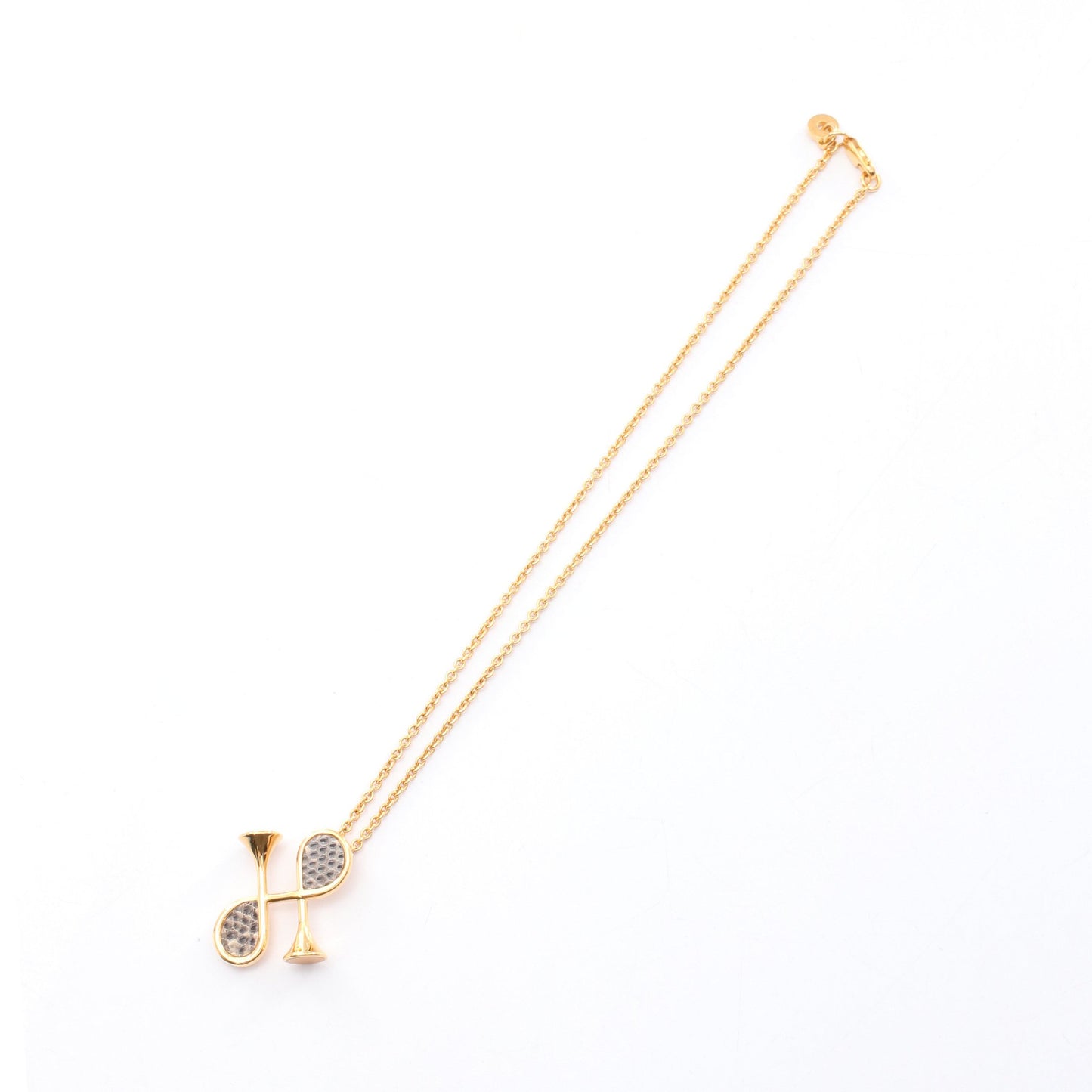 コルH ネックレス GP リザード ゴールド エルメス アクセサリー HERMES