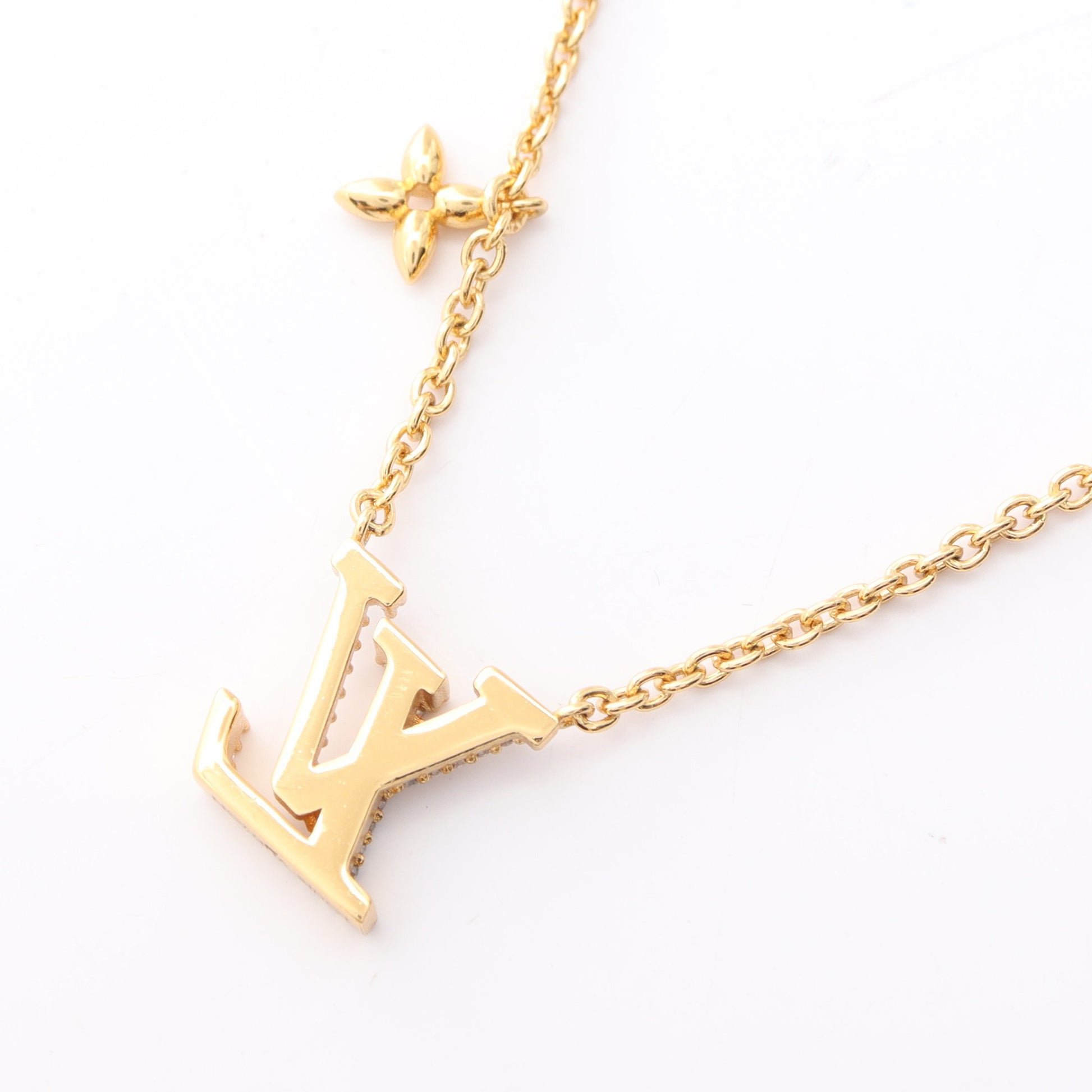 コリエ LV アイコニック ネックレス GP ラインストーン ゴールド クリア ルイヴィトン アクセサリー LOUIS VUITTON