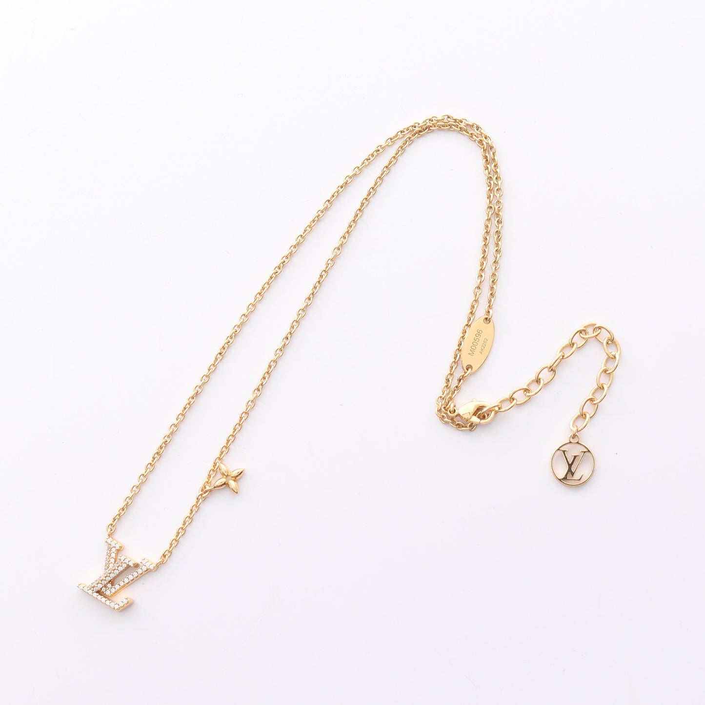 コリエ LV アイコニック ネックレス GP ラインストーン ゴールド クリア ルイヴィトン アクセサリー LOUIS VUITTON