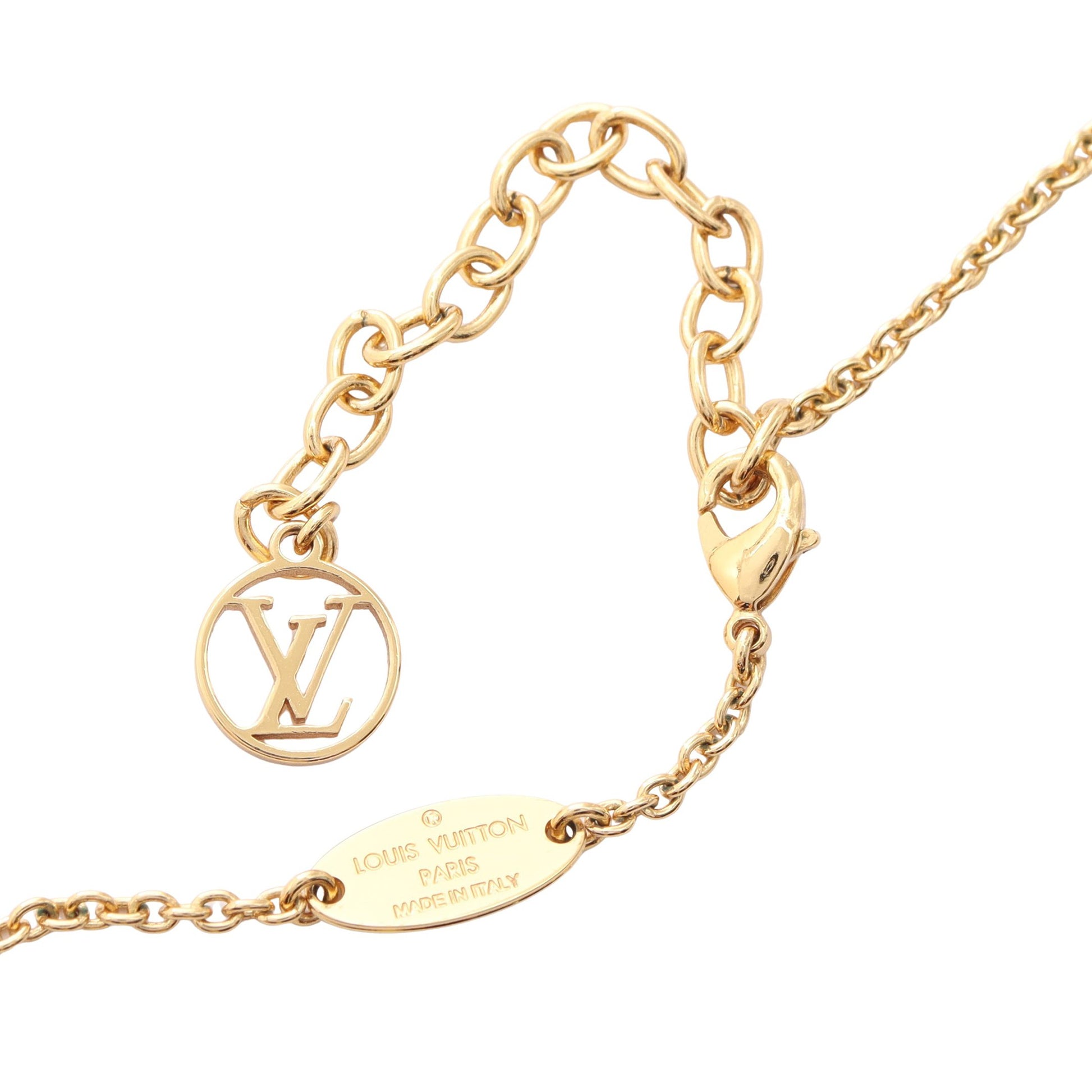 コリエ LV アイコニック ネックレス GP ラインストーン ゴールド クリア ルイヴィトン アクセサリー LOUIS VUITTON