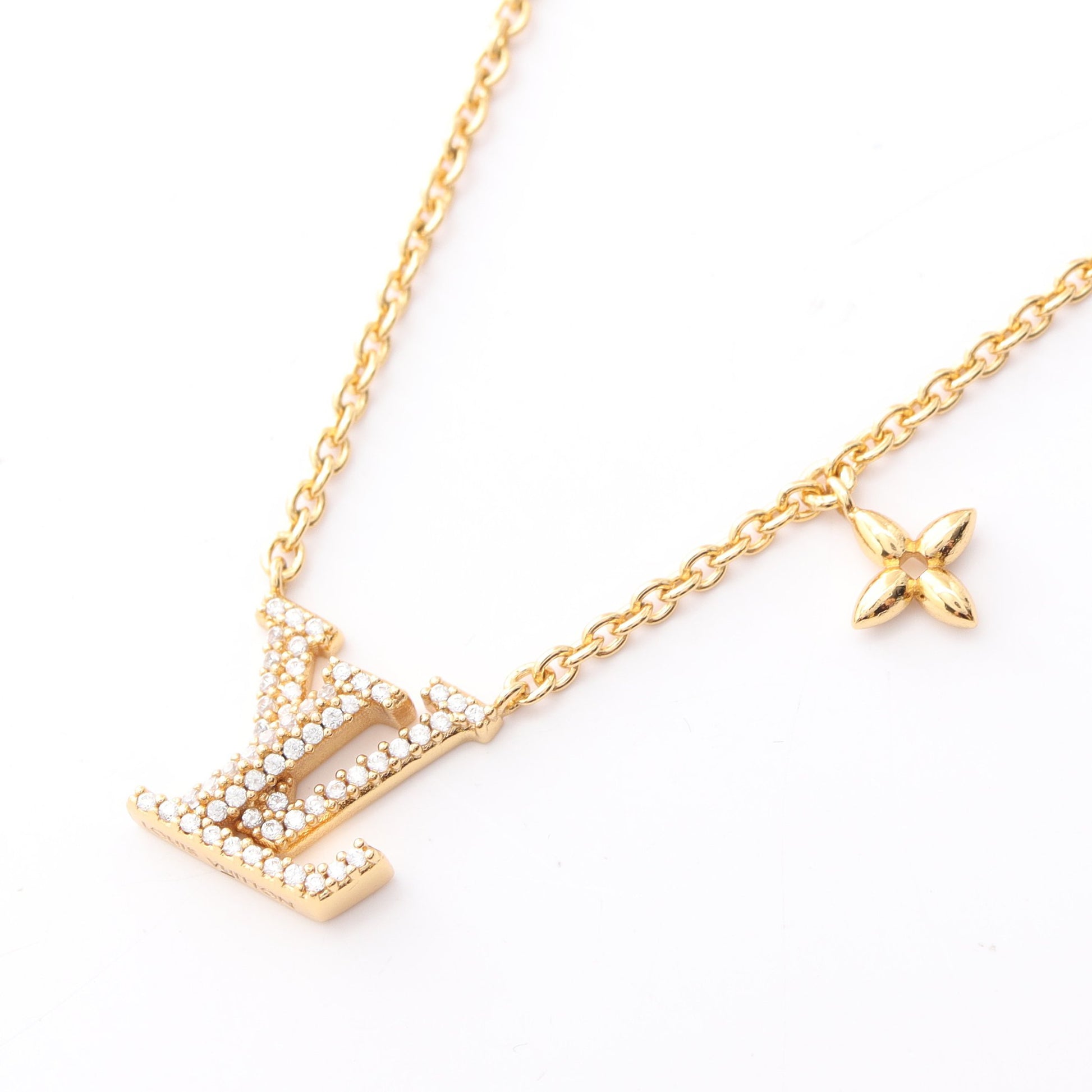 コリエ LV アイコニック ネックレス GP ラインストーン ゴールド クリア ルイヴィトン アクセサリー LOUIS VUITTON