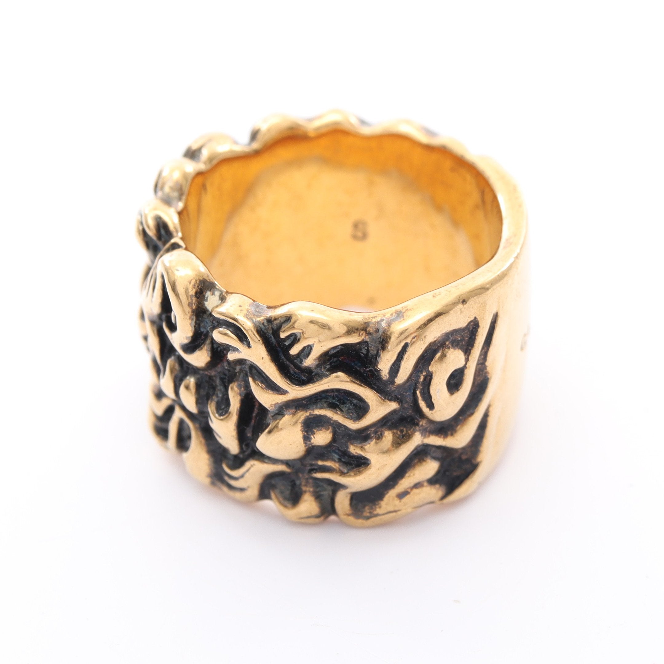 GUCCI (グッチ) タイガーヘッドリング ゴールド サイズ:22号 GUCCI