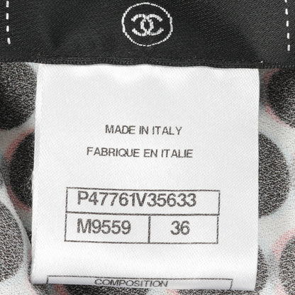 ココマーク ドット ワンピース レーヨン ホワイト ブラック マルチカラー シャネル ワンピース CHANEL