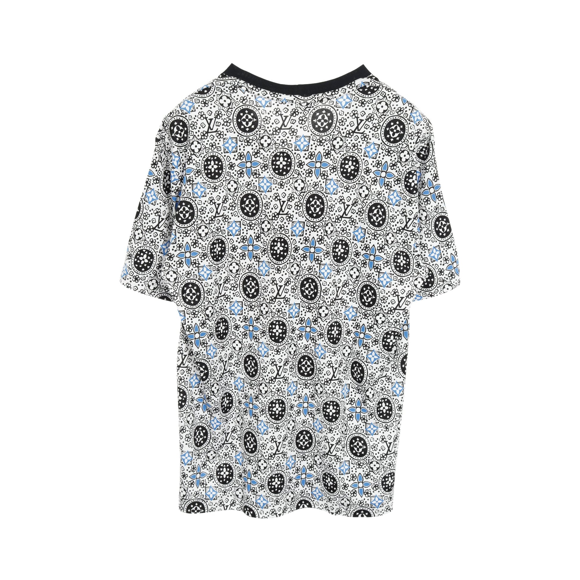 モノグラム Tシャツ 総柄 コットン ホワイト ブラック ブルー ルイヴィトン トップス LOUIS VUITTON