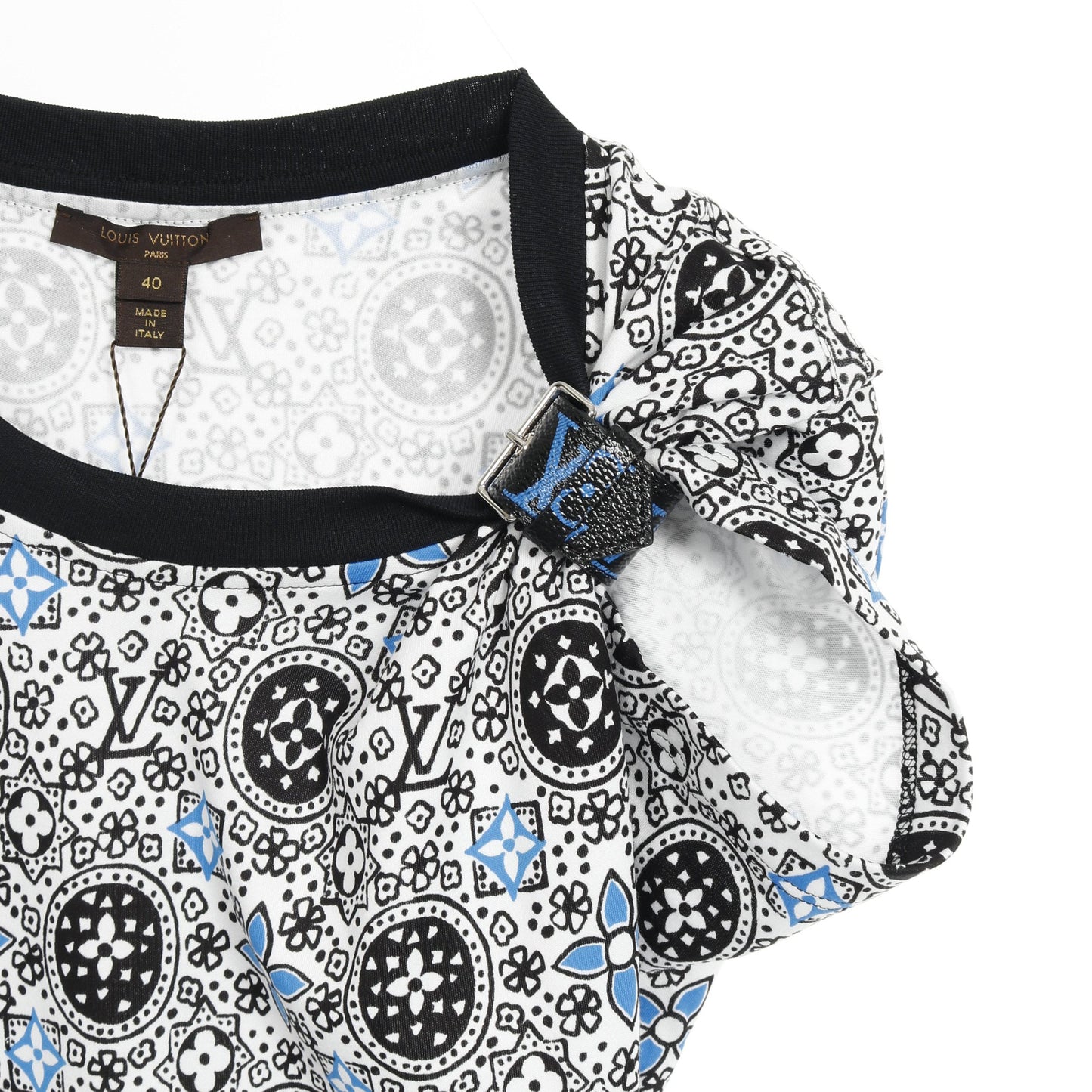 モノグラム Tシャツ 総柄 コットン ホワイト ブラック ブルー ルイヴィトン トップス LOUIS VUITTON