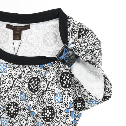 モノグラム Tシャツ 総柄 コットン ホワイト ブラック ブルー ルイヴィトン トップス LOUIS VUITTON