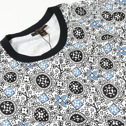 モノグラム Tシャツ 総柄 コットン ホワイト ブラック ブルー ルイヴィトン トップス LOUIS VUITTON