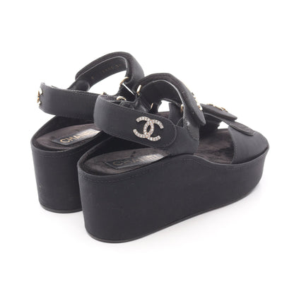 ココマーク サンダル ファブリック ブラック シャネル シューズ CHANEL